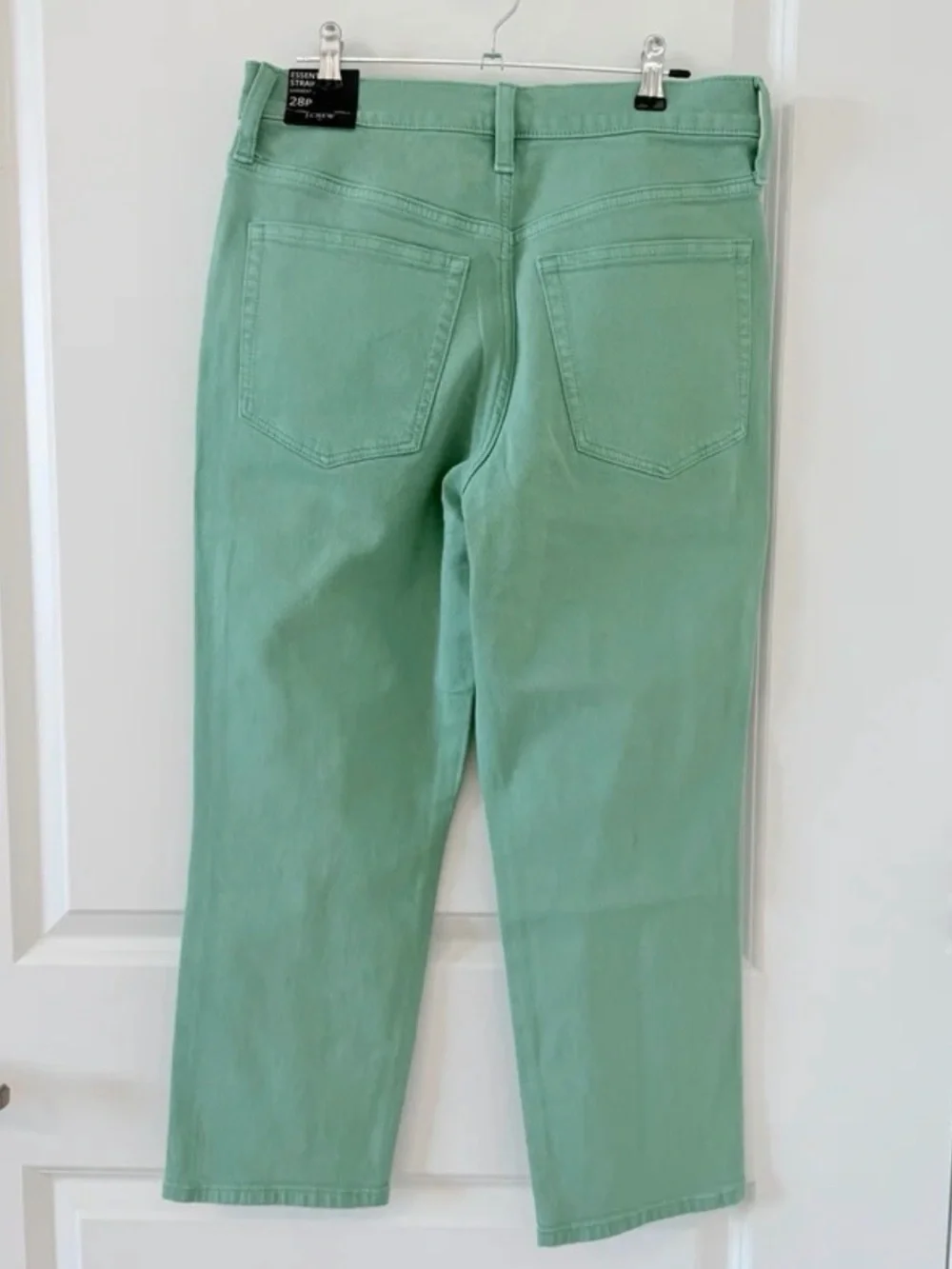 J.Crew Essential Straight Mint Green Jeans Size 28P Inseam 23.25
